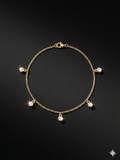 14k Gold Five-Diamond Station Necklace