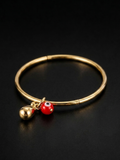 14K Laminated Gold-Filled Evil Eye Bangle